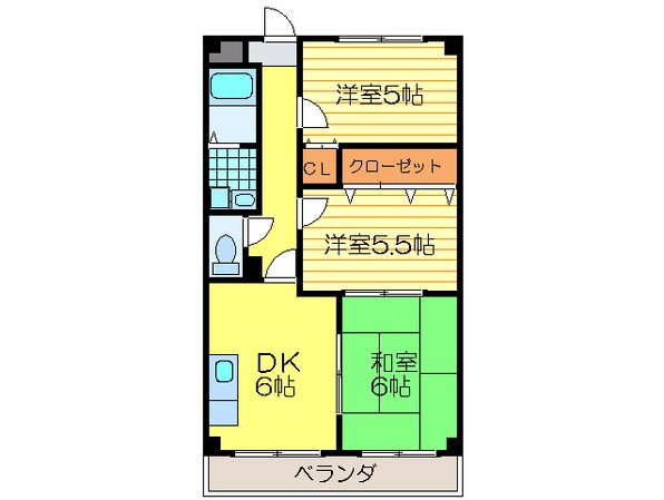 昭和ハイツ吉田の物件間取画像